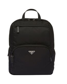 Рюкзак из переработанного нейлона и кожи Saffiano Prada, черный 5556286 | black
