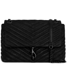 Сумка через плечо Edie Medium с кожаным клапаном Rebecca Minkoff, черный 16695829 | black