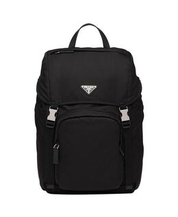 Рюкзак из переработанного нейлона и кожи Saffiano Prada, черный 5556546 | black