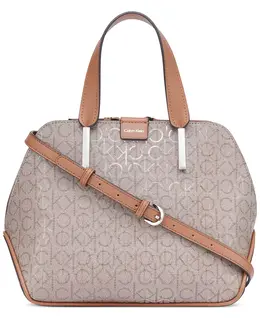 Оригинальная сумка Audrey Signature Convertible Satchel Calvin Klein, мультиколор 17907779 | van khk/caramel