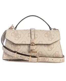 Сумка кроссбоди Queensland с верхней ручкой и клапаном Guess, серый 22073883 | dove logo