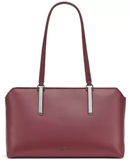 Сумка-шоппер Lori Top с молнией Calvin Klein, красный 22855583 | deep rouge