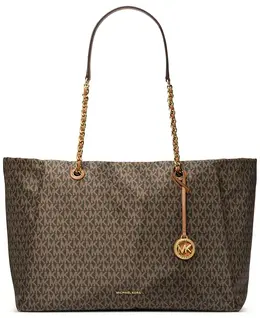 Грузинская большая нейлоновая сумка-тоут с верхней молнией Michael Kors, коричневый/бежевый 20673735 | brown/ acorn
