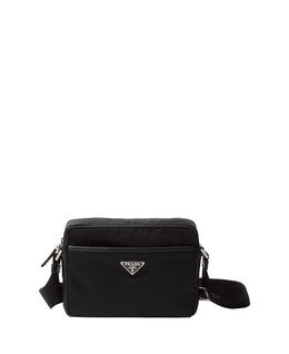 Плечевая сумка из Re-Nylon и сафьяно. Prada, черный 5594438 | black