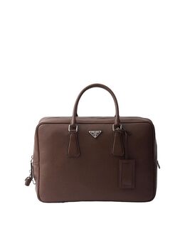 Кожаная рабочая сумка Prada, коричневый 5595086 | brown
