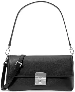 Маленькая кожаная сумка-конверт кроссбоди Pouchette Michael Kors, черный 21985134 | black