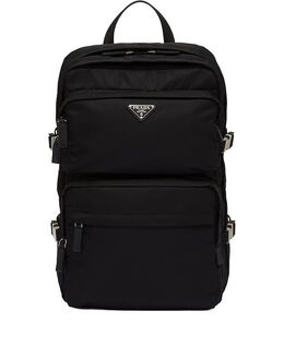 Рюкзак из переработанного нейлона и кожи Saffiano Prada, черный 5595457 | black