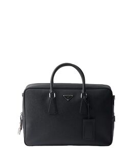 Рабочая сумка из кожи Saffiano Prada, черный 5596007 | black