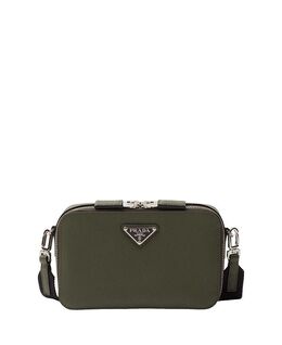 Сумка Brique из кожи Saffiano Prada, зеленый 5595552 | green