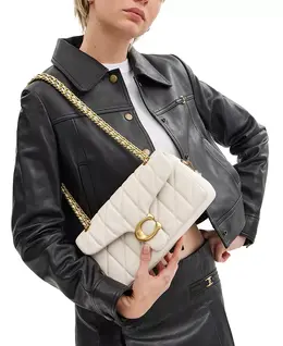 Сумка через плечо Tabby из стеганой кожи 26 Coach, мультиколор 16570217 | silver/black