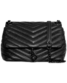 Эди Маленькая Кожаная Сумка Через Плечо Rebecca Minkoff, черный 16422361 | black