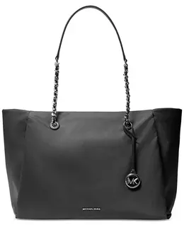 Грузия Вместительная сумка-тоут с верхней молнией из нейлона Michael Kors, черный 20185875 | black