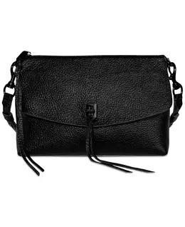 Дарен Маленькая кожаная сумка через плечо с верхней молнией Rebecca Minkoff, черный 16695824 | black