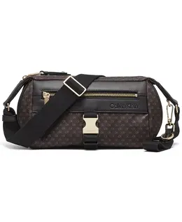 Элора Мини-сумка с молнией через плечо из нейлона Signature Calvin Klein, коричневый 22313329 | brown khaki, black