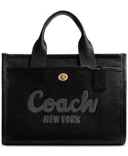 Средняя кожаная сумка-тоут Bubble с карманами Coach, черный 21325372 | black