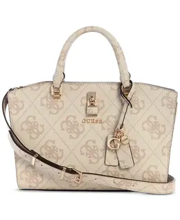 Сумка-сатчел Queensland Luxury 4Q с увеличенным логотипом Guess, серый 22073882 | dove logo