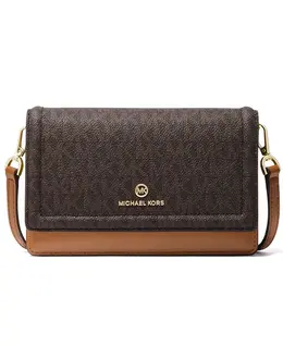 Телефонная сумка-кроссбоди Logo Jet Set Charm Michael Kors, коричневый 12089744 | brown/acorn/gold