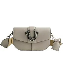 Плечевая сумка с акцентом в виде фирменного логотипа True Religion, серый 20977278 | light grey