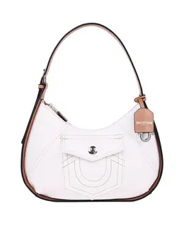 Средняя сумка-хобо с подковой на кармане True Religion, белый 23123836 | white