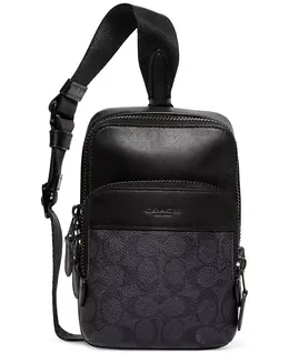 Мужская сумка-слинг Gotham Signature Jacquard Coach, серый 14607413 | charcoal