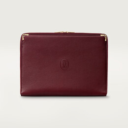 Мужская деловая сумка Cartier Sac Portfolio, Must de Cartier, телячья кожа бордового цвета crl1002265