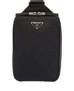 Сумка Brique из кожи Saffiano Prada, черный 5556584 | black