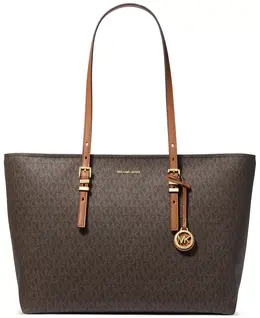Сумка-тоут Quinn Extra Large Logo East West Michael Kors, коричневый/бежевый 22400991 | brown/acorn