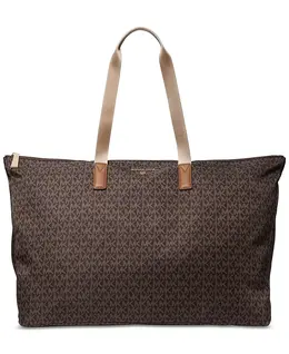 Логотип Jet Set Travel большая складная нейлоновая сумка-тоут Michael Kors, коричневый 14997823 | brown/acorn