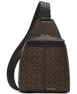 Millie Signature Convertible Sling Backpack — рюкзак-слинг Millie Signature Convertible Calvin Klein, коричневый 16264099 | brown khaki/black