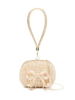 Self-Portrait mini crystal-embellishment clutch bag 31340341