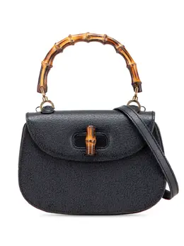 Gucci 20th Century Calfskin Bamboo Night satchel 31568327