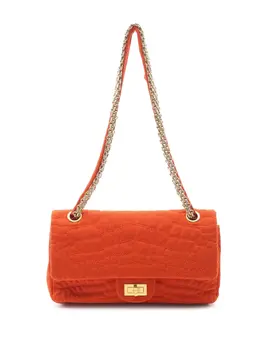 Chanel 2006-2008 Reissue 2.55 Quilted Jersey Coco Croc Double Flap 225 shoulder bag 31567565