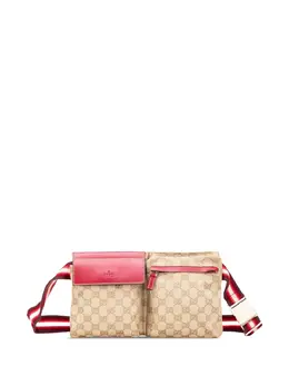 Gucci 2000-2015 GG Canvas Web Double Pocket belt bag 31567708