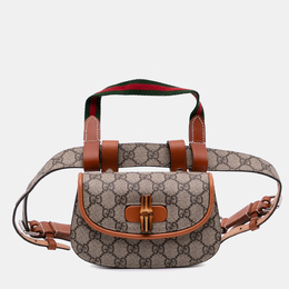 Gucci Brown Mini GG Supreme Web Bamboo 1947 Belt Bag 1193001