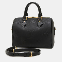 Louis Vuitton Speedy Bandouliere 25 Noir Monogram Empreinte Leather Shoulder Bag 1192379