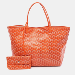 Goyard Saint Louis GM Orange Ivory Coated Canvas Tote Bag 1192377