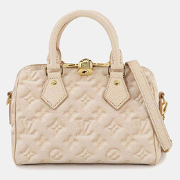 Louis Vuitton Monogram Speedy Bandouliere 20 2Way Hand Shoulder Bag Leather Beige Clair 1192410