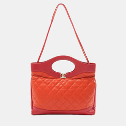 Chanel 31 Red/Orange Leather Shoulder Bag 1192434