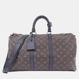 Louis Vuitton Keepall Bandouliere 45 Brown Canvas Boston Bag 1192414