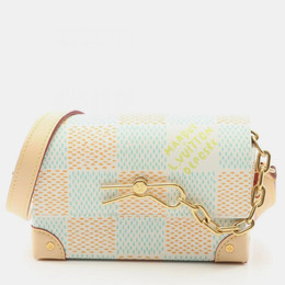 Louis Vuitton Steamer Blue Orange Coated Canvas Leather Shoulder Bag 1192409