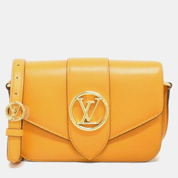 Louis Vuitton Pont Neuf Orange Leather Shoulder Bag 1192402