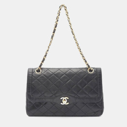 Chanel Paris Limited Black Lambskin Shoulder Bag 1192099