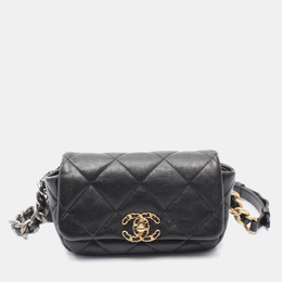 Chanel 19 Black Leather Waist Bag 1192325
