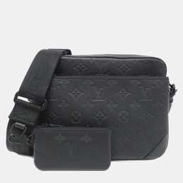 Louis Vuitton Black Leather Trio Messenger Shoulder Bag 1192351