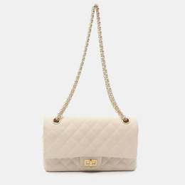 Chanel 2.55 Mademoiselle Ivory Leather Shoulder Bag 1192319