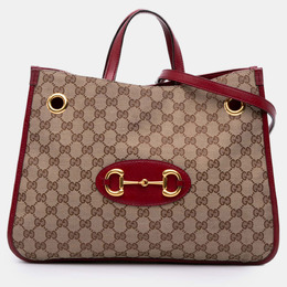 Gucci Brown Medium GG Canvas Horsebit 1955 Chain Tote 1192019