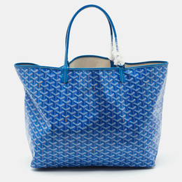 Goyard Blue Goyardine Coated Canvas and Leather Saint Louis GM Tote 1190836
