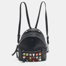 Fendi Black Leather Mini Studded By The Way Backpack 1191040