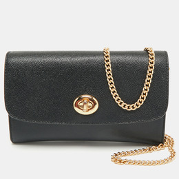 Coach Black Leather Chain Crossbody Bag 1191973