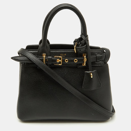 Celine Black Supple Leather Teen Conti Satchel 1190633